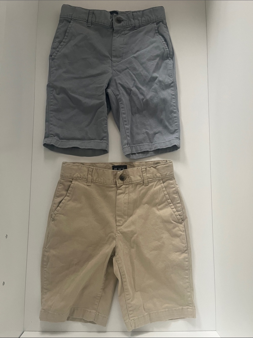 The Children's Place Boys' Chino Shorts - Gray & Tan Size 8